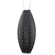 Solar Lampion Long Oval - Mosaic Dark Grey - 20 cm