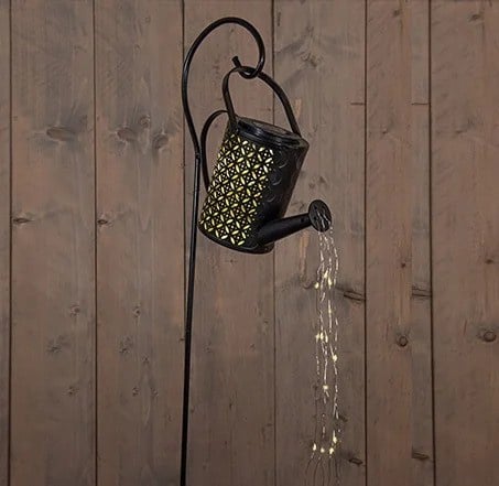 Arrosoir Solaire - Piquet de Jardin Noir - 84 cm