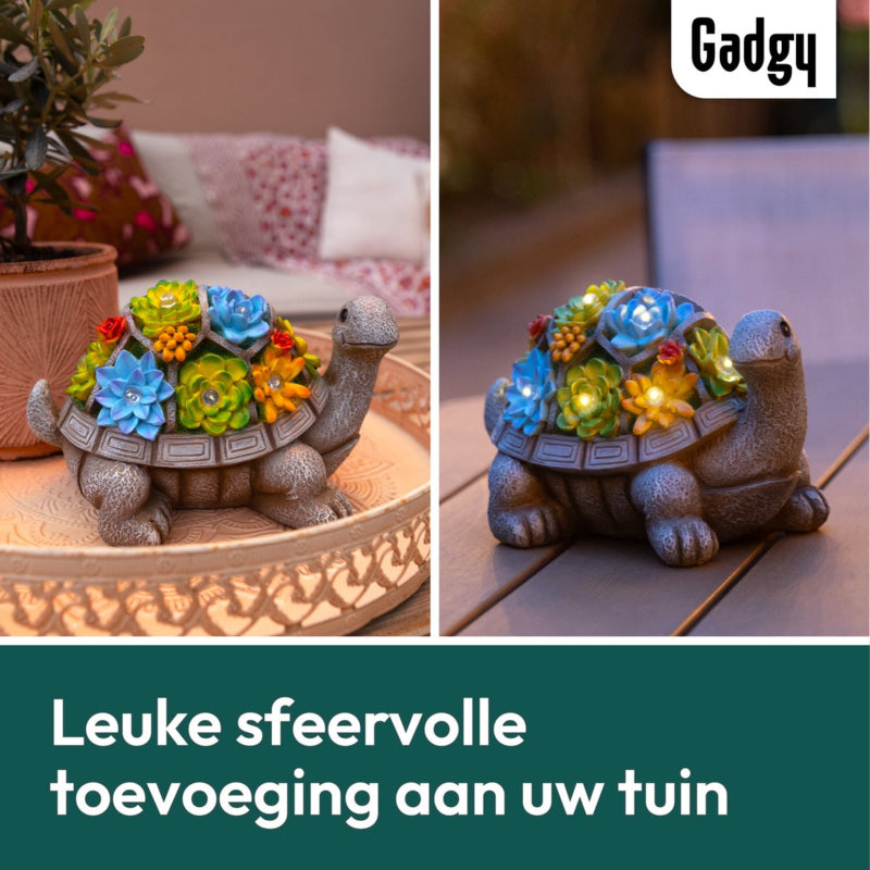 Solar Schildpad Tuinbeeld 21 cm