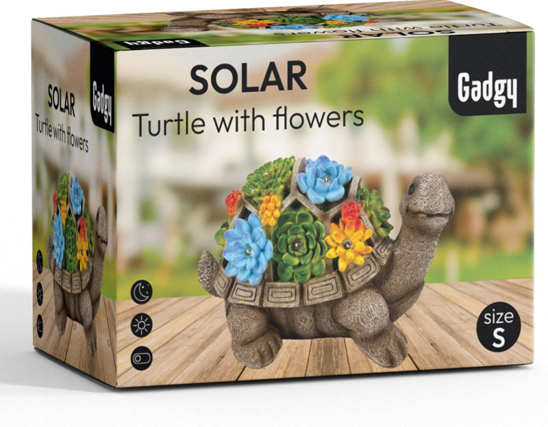 Solar Schildpad Tuinbeeld 21 cm