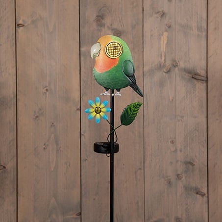 Solar-Gartenvogelstecker mit Rollauge 75 cm