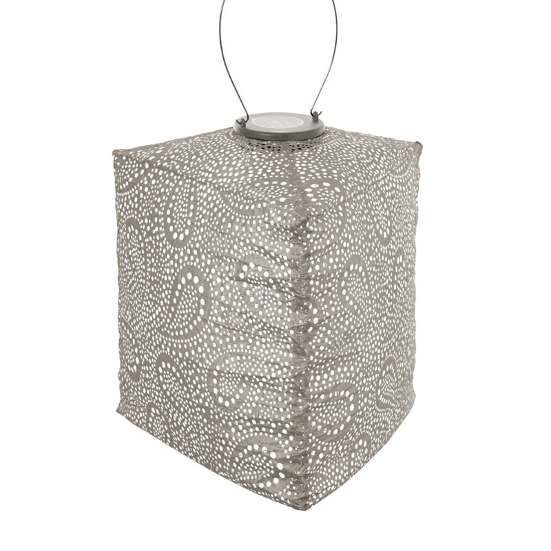 Solar Lampion Triangle - Paisley Light Taupe - 28 cm