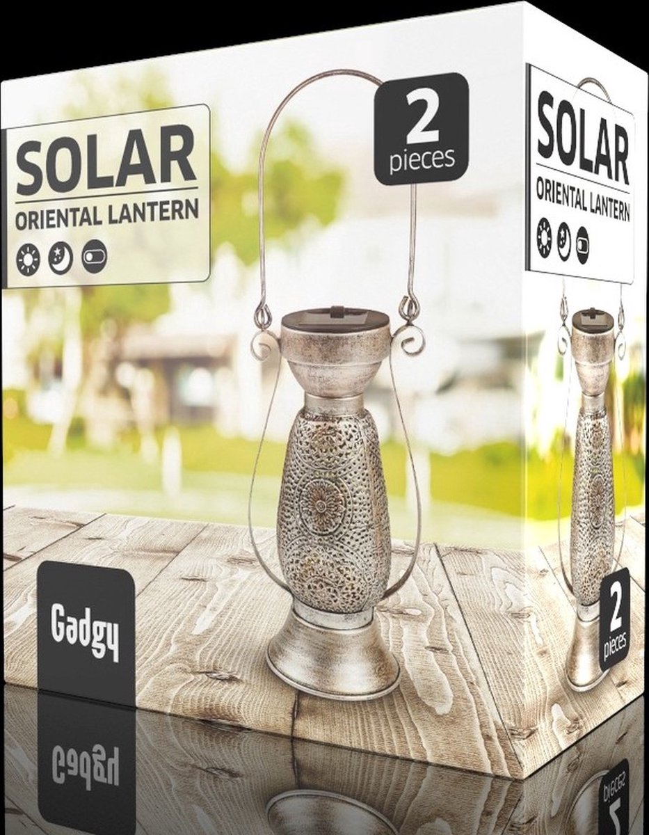 Solar Tafellamp Petroleum – Set van 2