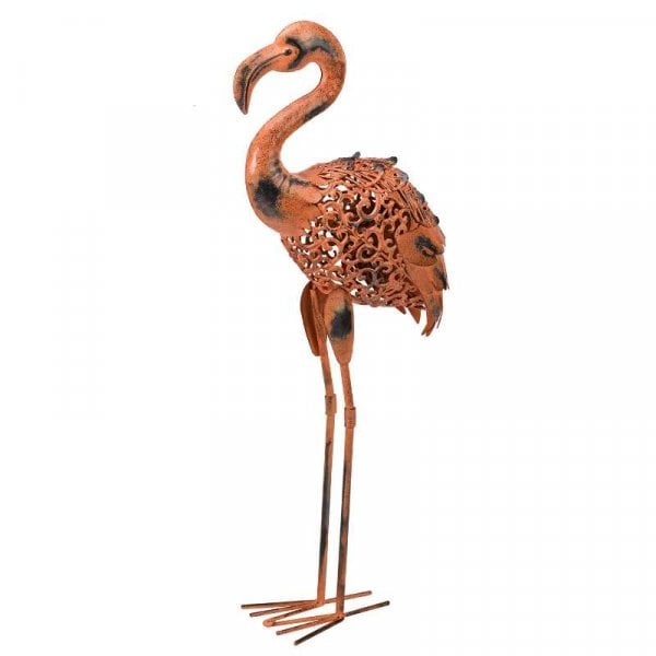 Flamant solaire - Métal - 74 cm