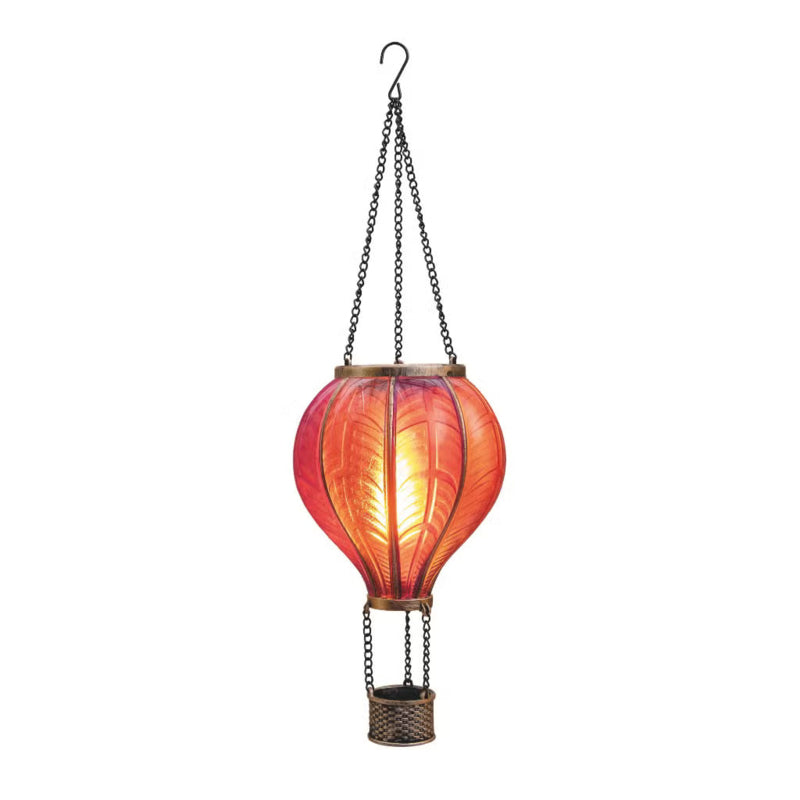 Solar-Flammenballon 20 LED – Pink 45 cm