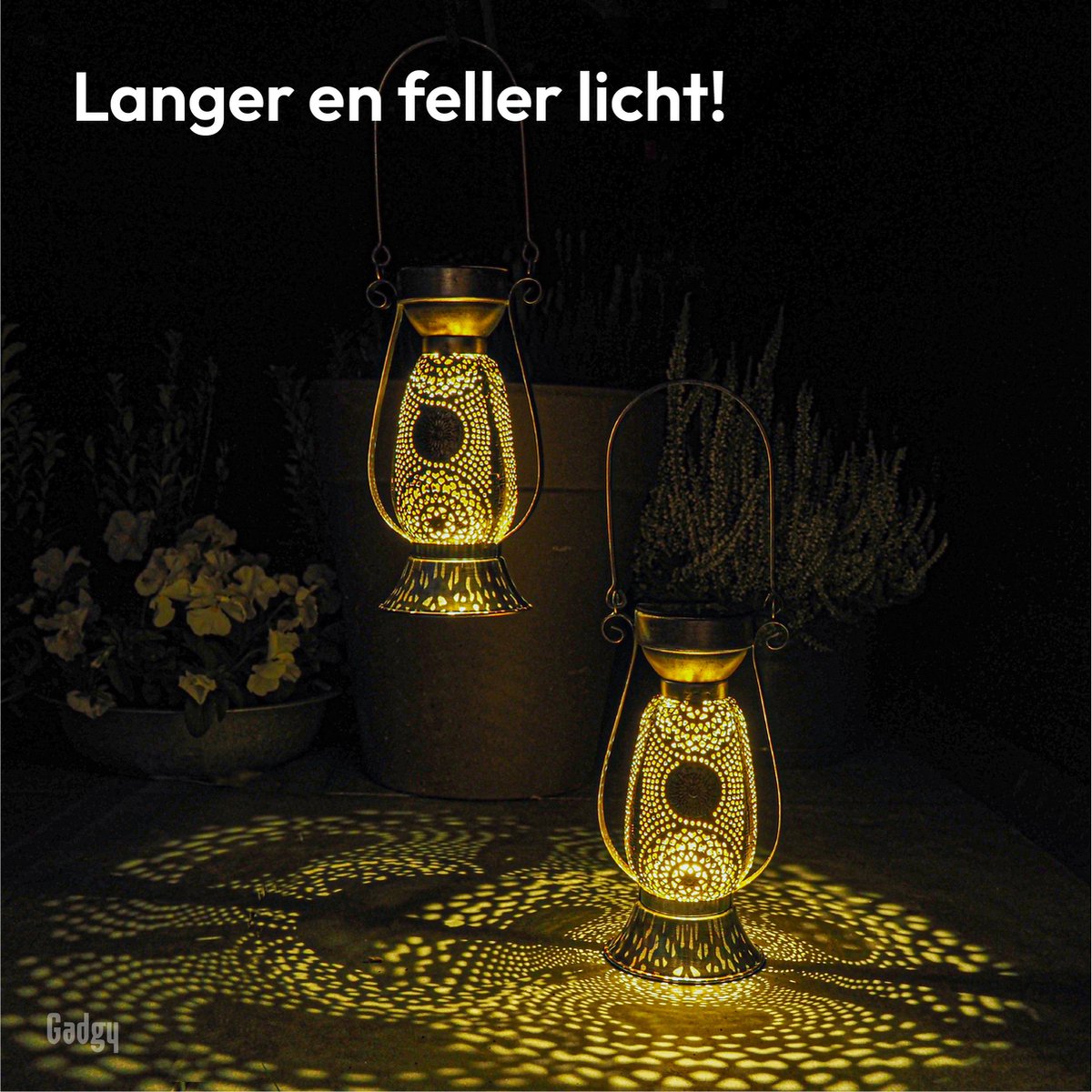 Solar Tafellamp Petroleum – Set van 2