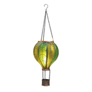 Solar-Heißluftballon mit Flammen-Effekt 24 LED – Grün 62 cm
