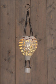 Solar Luchtballon met Vlameffect 10 LED - Zand 38 cm