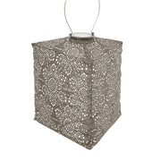 Solar Lampion Triangle - Fiore Taupe - 28 cm